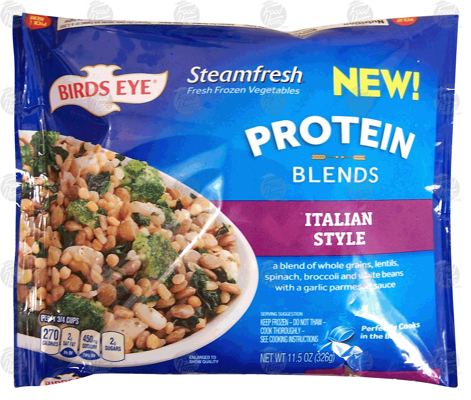 Birds Eye Protein Blends italian style; blend of whole grains, lentils, spinach, broccoli and white beans Full-Size Picture